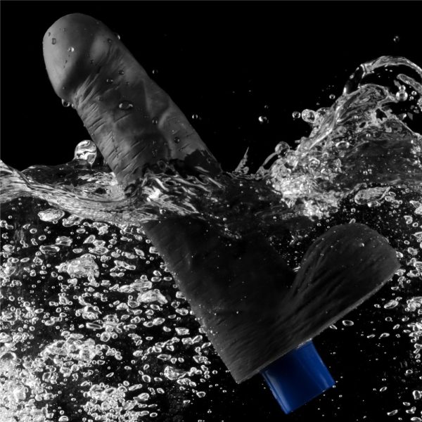 9" REAL SOFTEE Rechargeable Vibrating Dildo(Black) ViPstore.hu - Erotika Webáruház - Szexshop 4
