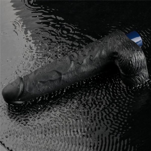 10" REAL SOFTEE Rechargeable Vibrating Dildo(Black) ViPstore.hu - Erotika Webáruház - Szexshop 3