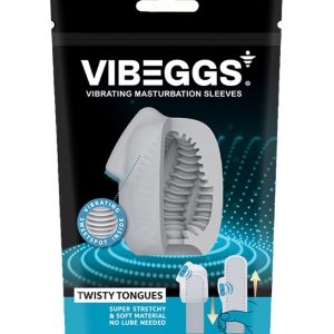 VIBEGGS – Twisty Tongues – Vibrating Masturbation Sleeve – White ViPstore.hu - Erotika Webáruház - Szexshop