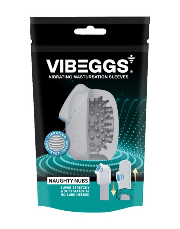 VIBEGGS – Naughty Nubs – Vibrating Masturbation Sleeve – White ViPstore.hu - Erotika Webáruház - Szexshop