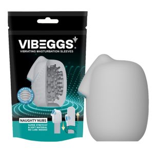 VIBEGGS - Naughty Nubs - Vibrating Masturbation Sleeve - White