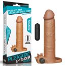 Pleasure X-Tender Vibrating Penis Sleeve #5 Brown | ViPstore.hu - Erotika webáruház #1 - EAN 6970260909921 | SKU LVTOY00058