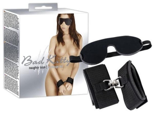 Bad Kitty Wristcuffs Eyemask ViPstore.hu - Erotika Webáruház - Szexshop