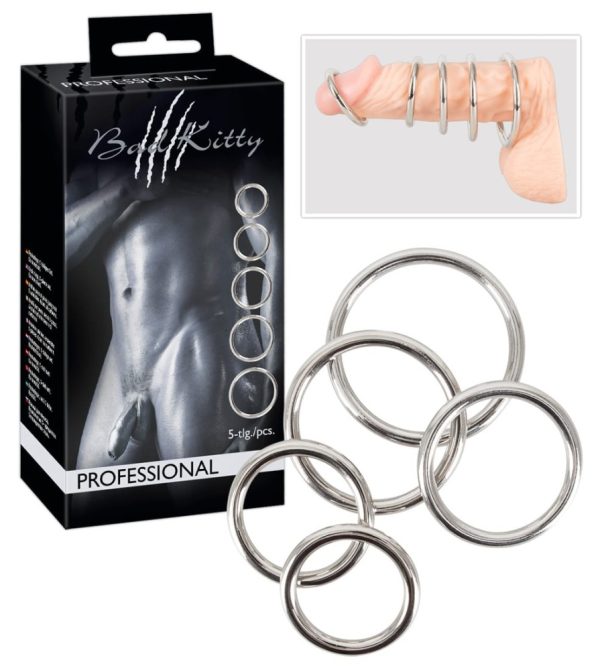 Bad Kitty Set of 5 Metal Rings ViPstore.hu - Erotika Webáruház - Szexshop