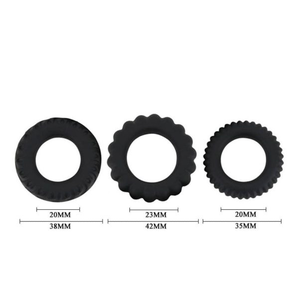 Titan 3 in 1 Silicone Rings Black ViPstore.hu - Erotika Webáruház - Szexshop 5
