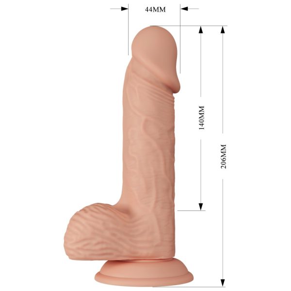 Beautiful Catoblepas 8,1 " Vibrating Dildo Flesh ViPstore.hu - Erotika Webáruház - Szexshop 2