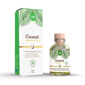 MASSAGE GEL COCONUT VEGAN GLASS BOTTLE 30ML + BOX ViPstore.hu - Erotika Webáruház - Szexshop