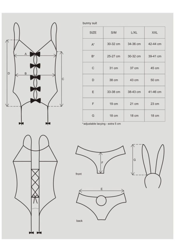 Bunny suit 4 pcs costume pink L/XL ViPstore.hu - Erotika Webáruház - Szexshop 3