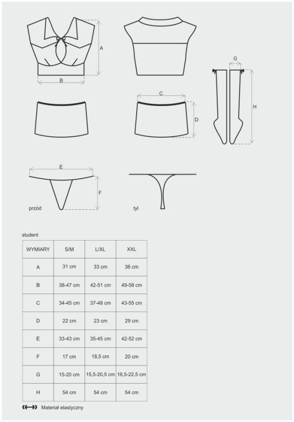 Student 4 pcs costume  S/M ViPstore.hu - Erotika Webáruház - Szexshop 4