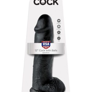 12" Cock with Balls Black ViPstore.hu - Erotika Webáruház - Szexshop