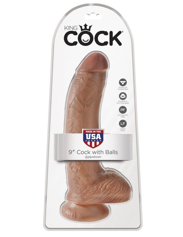 9" Cock with Balls  Tan ViPstore.hu - Erotika Webáruház - Szexshop