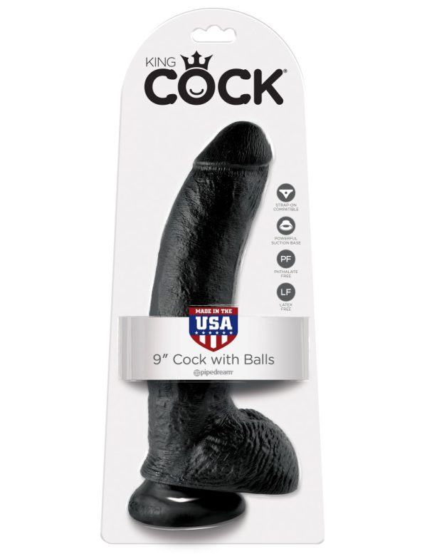 9" Cock with Balls  Black ViPstore.hu - Erotika Webáruház - Szexshop