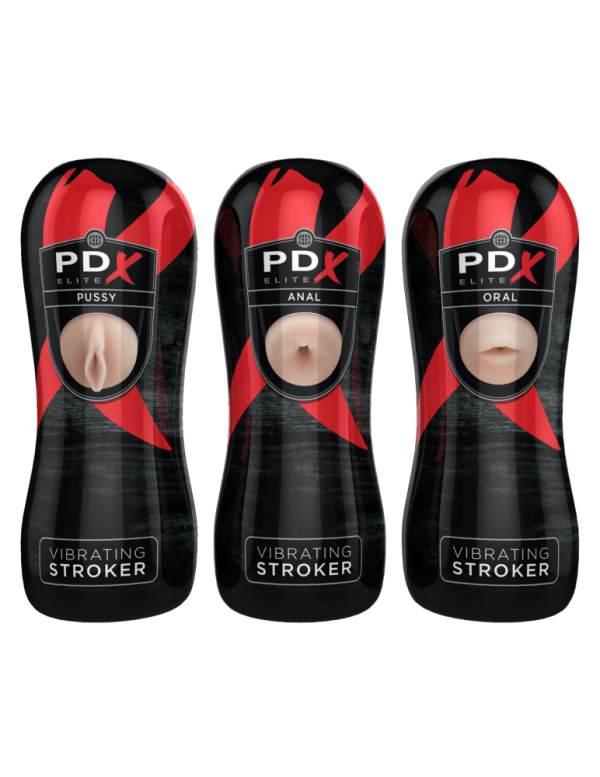 Pipedream Extreme Elite Vibrating Stroker Display – 12 pcs Light/Black ViPstore.hu - Erotika Webáruház - Szexshop 3