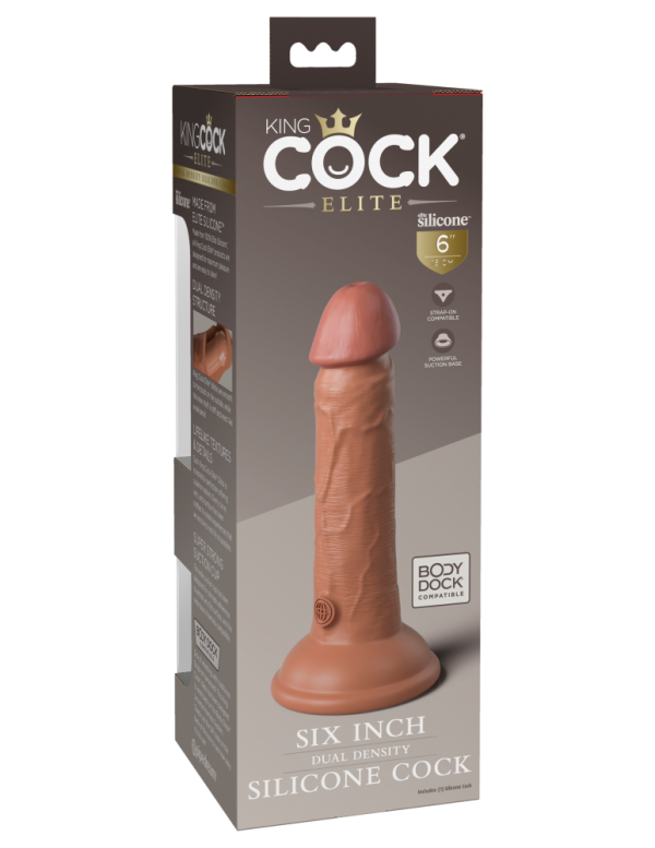 6" Dual Density Silicone Cock  Tan ViPstore.hu - Erotika Webáruház - Szexshop 2