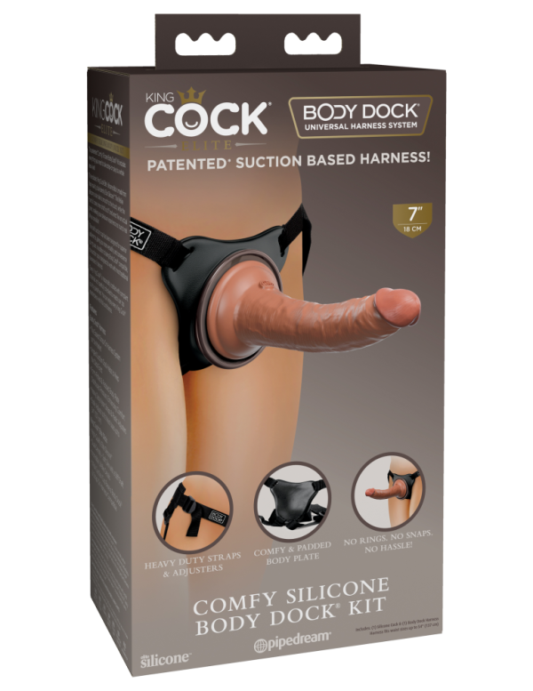 Comfy Silicone Body Dock Kit Black/ Dark Brown ViPstore.hu - Erotika Webáruház - Szexshop