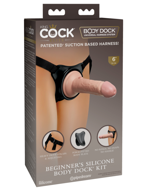 Beginner's Silicone Body Dock Kit Black / Black ViPstore.hu - Erotika Webáruház - Szexshop