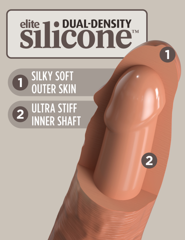 6" Dual Density Vibrating Silicone Cock  Tan ViPstore.hu - Erotika Webáruház - Szexshop 7
