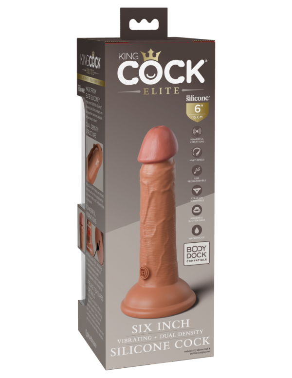 6" Dual Density Vibrating Silicone Cock  Tan ViPstore.hu - Erotika Webáruház - Szexshop 2