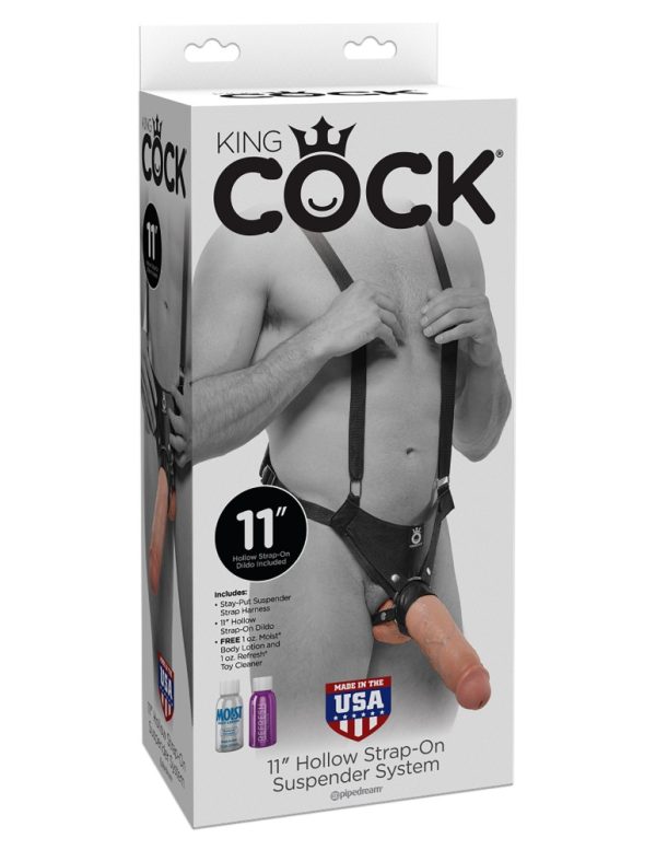 11" Hollow Strap On Suspender System  Light/Black ViPstore.hu - Erotika Webáruház - Szexshop