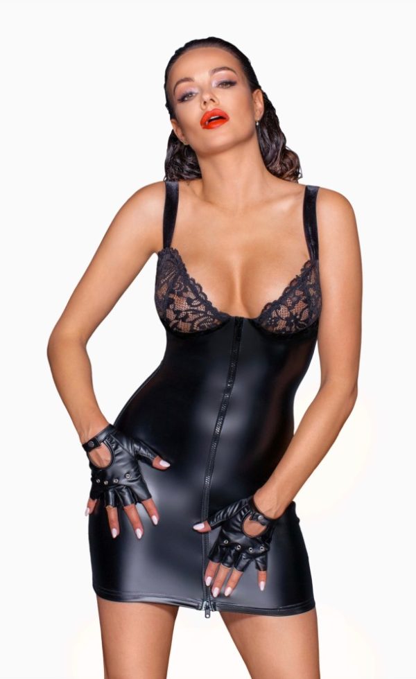 Powerwetlook mini-dress with lace chest and 2-way zipper-XL ViPstore.hu - Erotika Webáruház - Szexshop 3