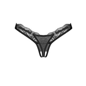 Arrowel Black crotchless thong L/XL