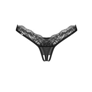 Arrowel Black crotchless thong L/XL