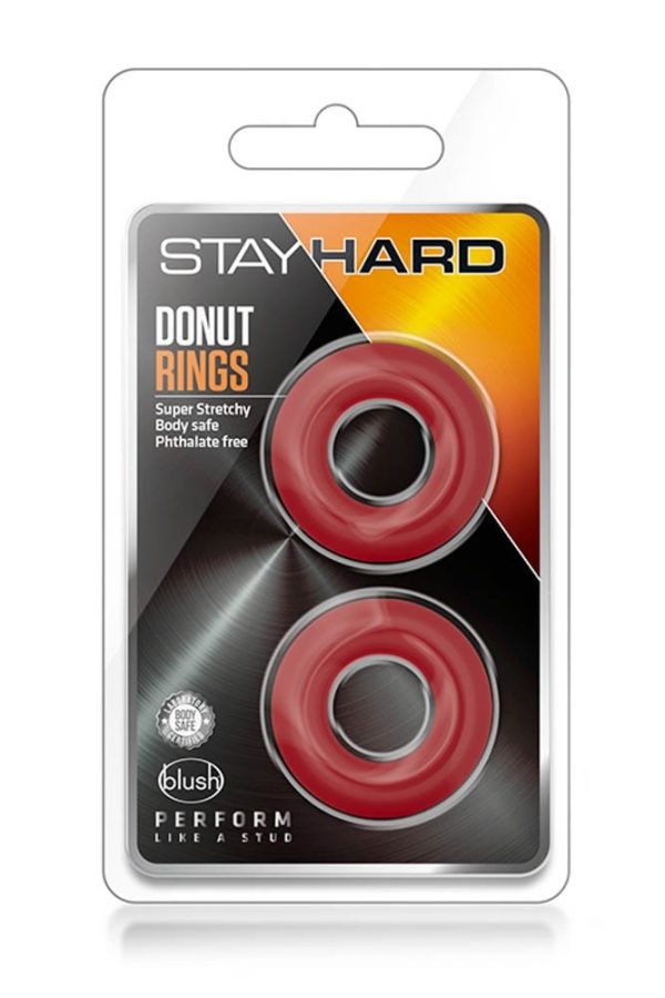 STAY HARD DONUT RINGS RED ViPstore.hu - Erotika Webáruház - Szexshop