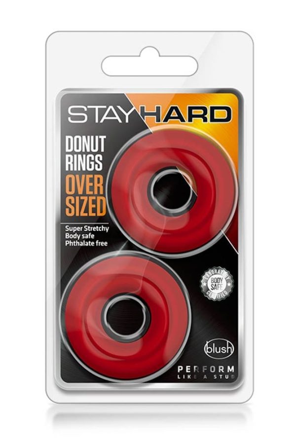 STAY HARD DONUT RINGS OVERSIZED RED ViPstore.hu - Erotika Webáruház - Szexshop