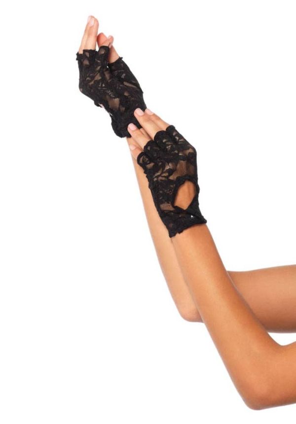 Lace Keyhole Gloves, black, O/S ViPstore.hu - Erotika Webáruház - Szexshop
