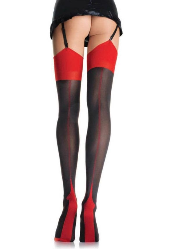 Contrast Top Thigh High Black/Red O/S ViPstore.hu - Erotika Webáruház - Szexshop