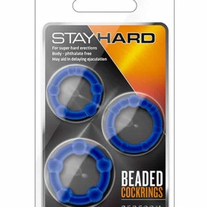 Stay Hard Beaded Cockrings Blue ViPstore.hu - Erotika Webáruház - Szexshop