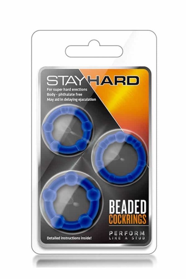 Stay Hard Beaded Cockrings Blue ViPstore.hu - Erotika Webáruház - Szexshop