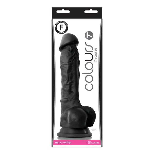 Colours Pleasures 7 inch Dildo Black ViPstore.hu - Erotika Webáruház - Szexshop