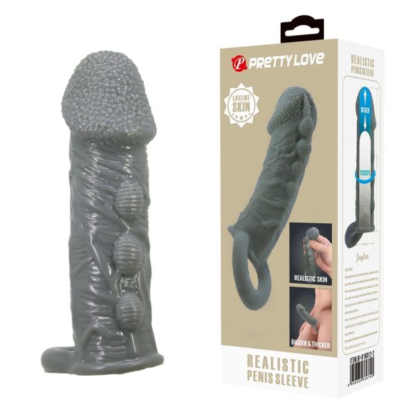 Pretty Love Realistic Penis Sleeve Black I ViPstore.hu - Erotika Webáruház - Szexshop 2
