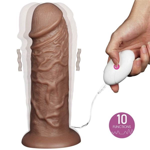 10.5'' Realistic Chubby Vibrating Dildo Brown ViPstore.hu - Erotika Webáruház - Szexshop 3
