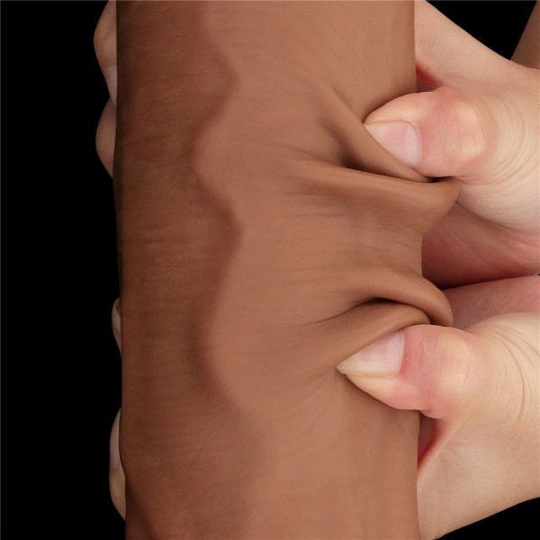 14'' King Sized Sliding Skin Dual Layer Dong Brown ViPstore.hu - Erotika Webáruház - Szexshop 10