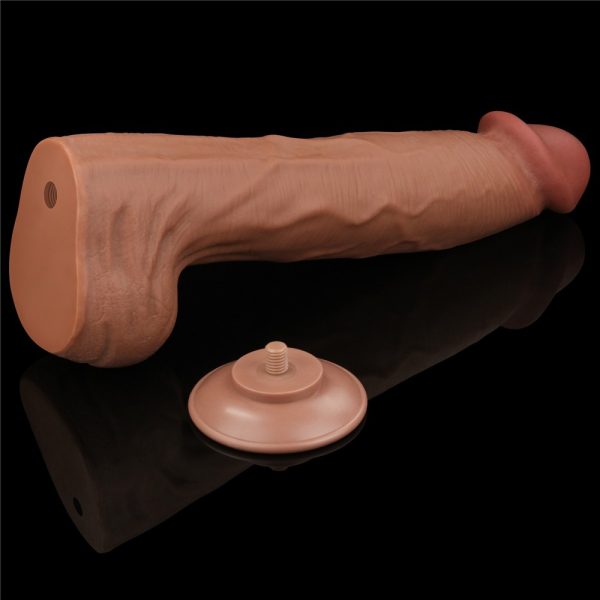 14'' King Sized Sliding Skin Dual Layer Dong Brown ViPstore.hu - Erotika Webáruház - Szexshop 4