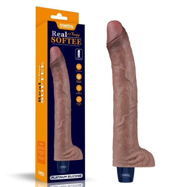 11" REAL SOFTEE Rechargeable Silicone Vibrating Dildo ViPstore.hu - Erotika Webáruház - Szexshop