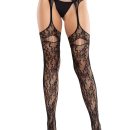 Net Stockings with Attached Garter Belt - Black O/S | ViPstore.hu - Erotika webáruház #1 - EAN 714718574981 | SKU LEGAV07887