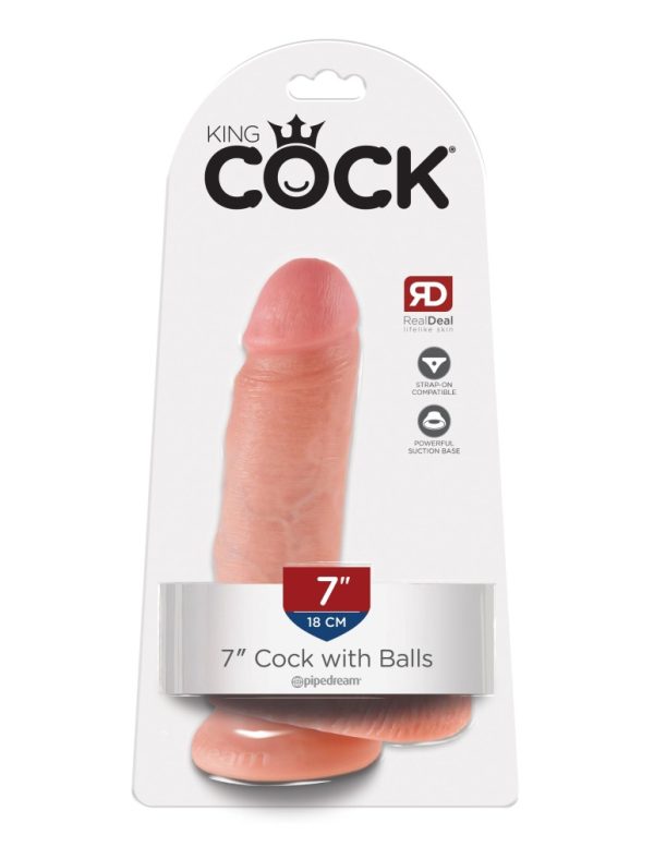7" Cock with Balls  Light ViPstore.hu - Erotika Webáruház - Szexshop