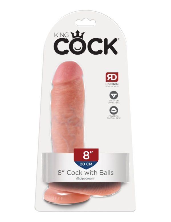 8" Cock with Balls  Light ViPstore.hu - Erotika Webáruház - Szexshop