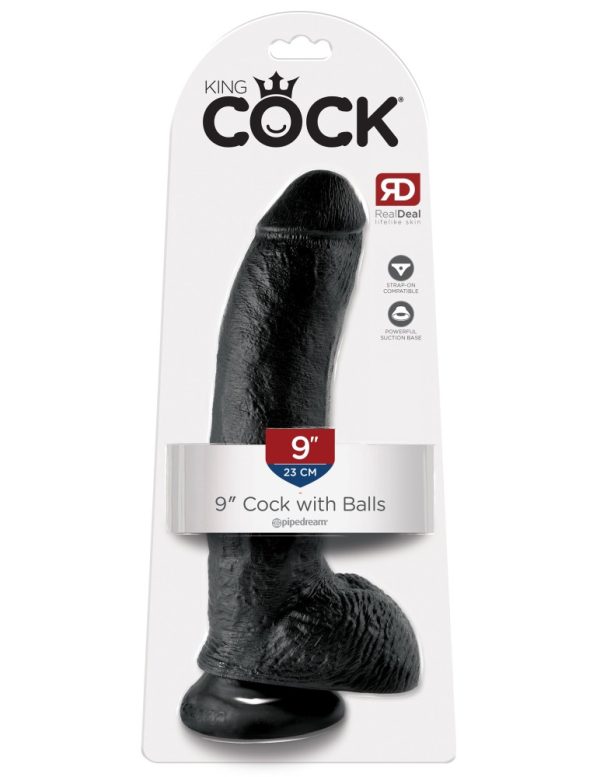 9" Cock with Balls  Black ViPstore.hu - Erotika Webáruház - Szexshop
