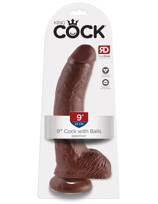 9" Cock with Balls  Brown ViPstore.hu - Erotika Webáruház - Szexshop