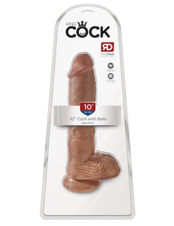10" Cock with Balls  Tan ViPstore.hu - Erotika Webáruház - Szexshop
