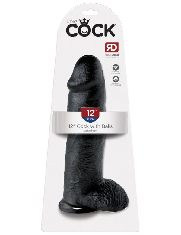 12" Cock with Balls Black ViPstore.hu - Erotika Webáruház - Szexshop