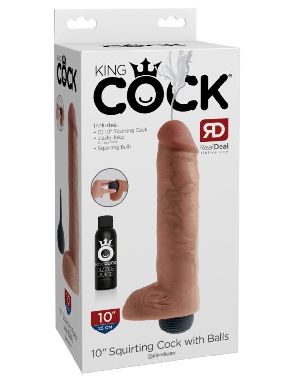 10" Squirting Cock with Balls  Light ViPstore.hu - Erotika Webáruház - Szexshop