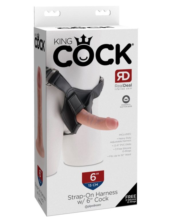 Strap on Harness with 6" Cock  Light ViPstore.hu - Erotika Webáruház - Szexshop