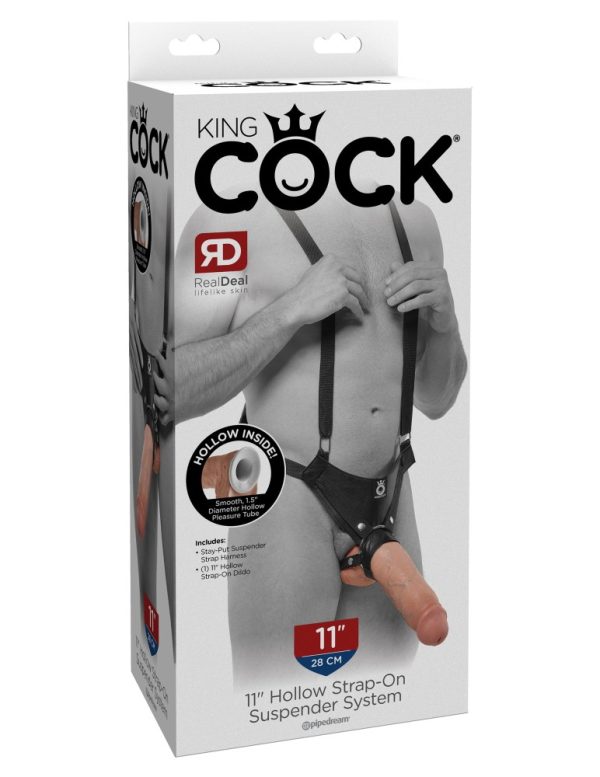 11" Hollow Strap On Suspender System  Light/Black ViPstore.hu - Erotika Webáruház - Szexshop