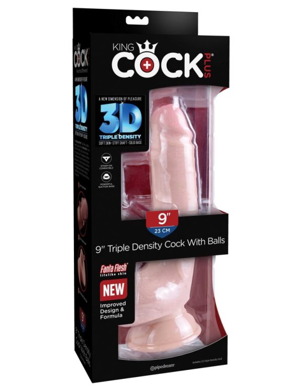10" Triple Density Cock with Balls Light ViPstore.hu - Erotika Webáruház - Szexshop