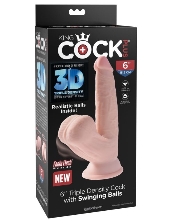 7" Triple Density Cock With Swinging Balls Light ViPstore.hu - Erotika Webáruház - Szexshop